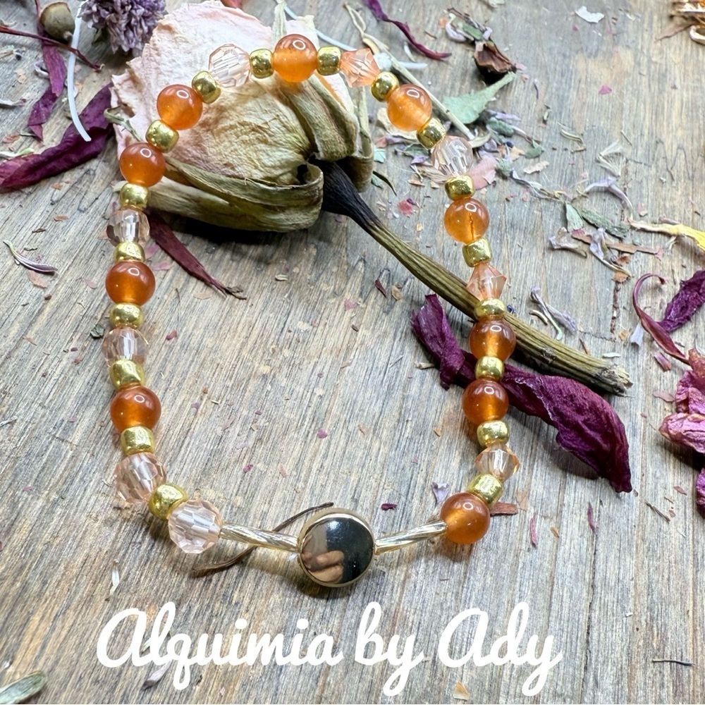 Alquimia carnelian and Gold Bracelet